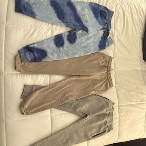 3 pairs of sweatpants for boys size 10. Ralph Lauren, The Gap and Uniglo